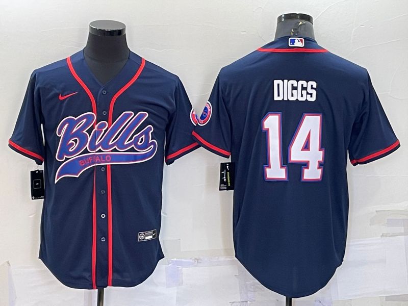 Men Buffalo Bills #14 Diggs Blue 2022 Nike Co branded NFL Jersey1